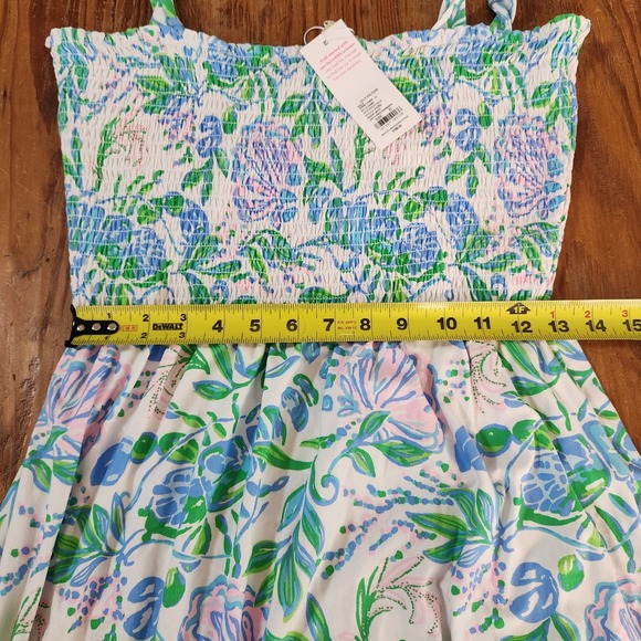 Lilly Pulitzer Kailua Smocked Maxi Dress Resort White Just a Pinch XL NWT - Picture 5 of 11